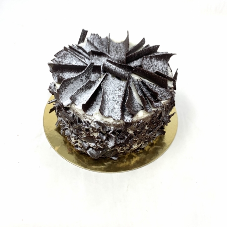 pastel de nata y chocolate estilo Selva Negra pequeño